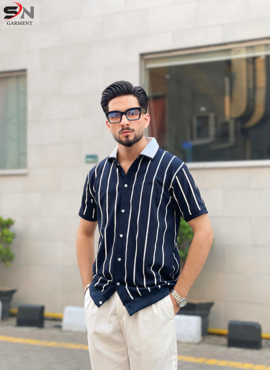 OLD Money Stripe Printed Polo Shirt For Mens Boys (SN146)