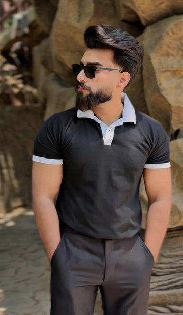 Black Coat Colo Polo For Mens & Boys (SN142)