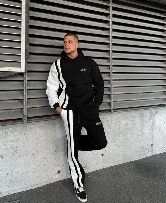 Side Contrast Panel Winter Tracksuit For Mens & Boys