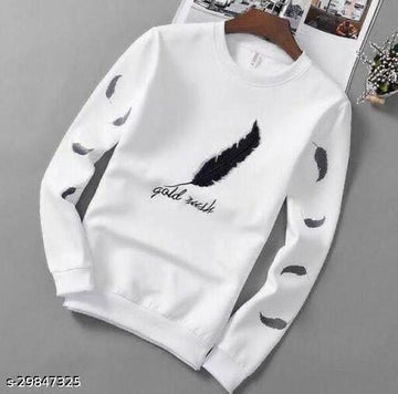 Leaf Sleeve Printed Winter SweatShirt For Mens Boys (SN09)