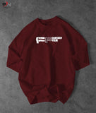 Maroon Colour Fantasy Film Printed Drop Shoulder T-Shirt For Mens & Boys (SN114)