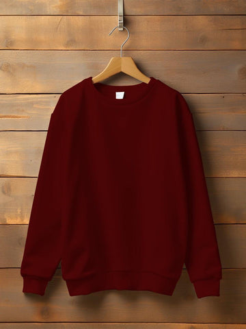 Maroon Simple Sweat Shirt For Girls & Women (SN028)