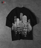 Black Colour Since Printed Drop Shoulder T-Shirt For Mens & Boys (SN125)