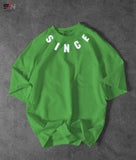 Green Colour Since Printed Drop Shoulder T-Shirt For Mens & Boys (SN124)