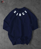 Navy Blue Colour Since Printed Drop Shoulder T-Shirt For Mens & Boys (SN123)