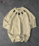 Off White Colour Since Printed Drop Shoulder T-Shirt For Mens & Boys (SN123)