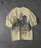 Off White Colour Since Printed Drop Shoulder T-Shirt For Mens & Boys (SN123)