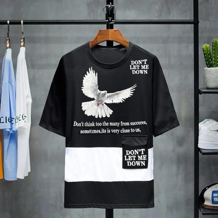 Pigeon Printed Drop Shoulder T-Shirt For Mens & Boys (SN41)