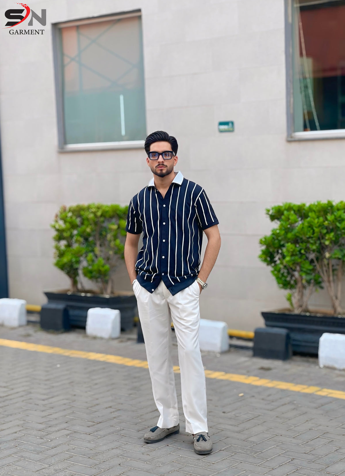 OLD Money Stripe Printed Polo Shirt For Mens Boys (SN146)