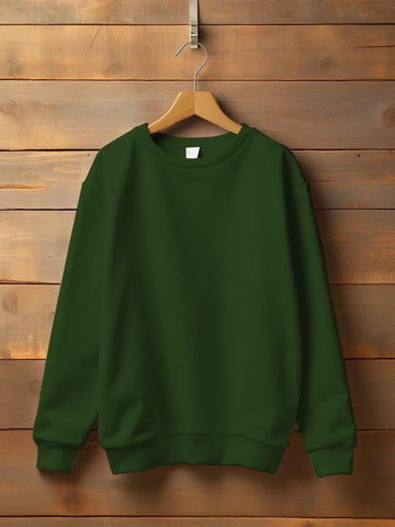 Simple Green Sweat Shirt For Girls & Women (SN32)