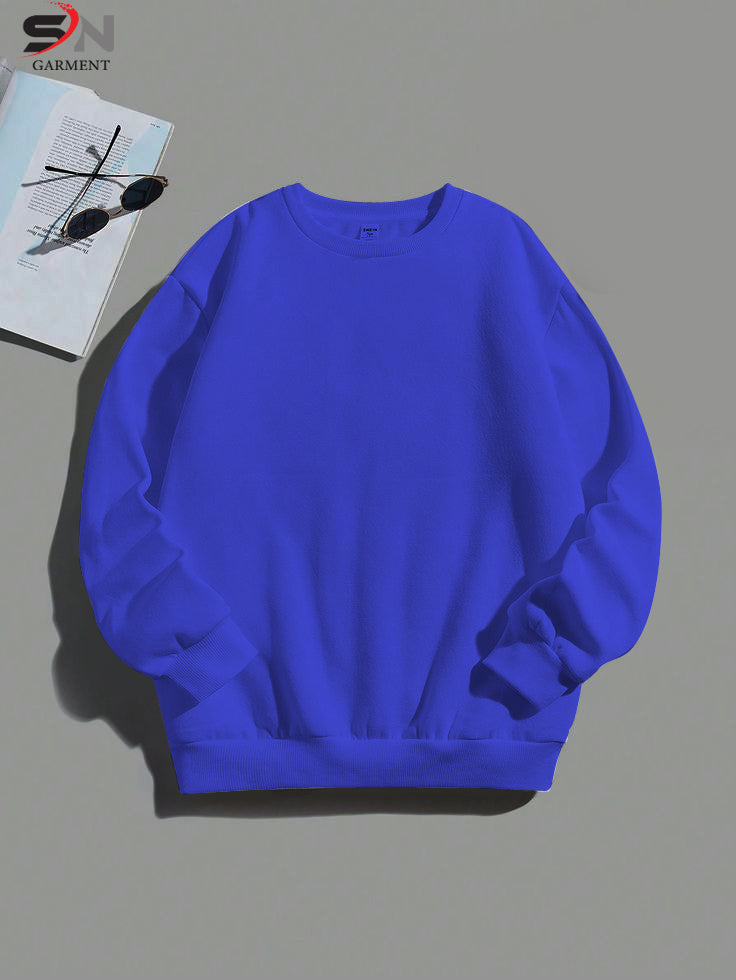 Product Name : Simple Basic Blue Color Winter SweatShirt For Mens & Womens (SN53)