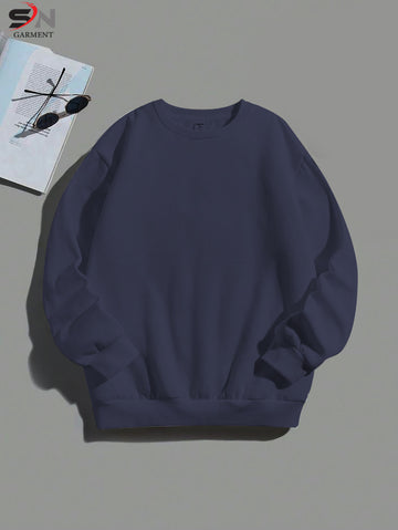 Product Name : Simple Basic Dark Blue Color Winter SweatShirt For Mens & Womens (SN54)