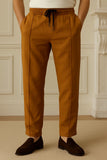 Mustard Fleece Front Stripe Trouser For Mens & Boys