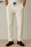 White Fleece Front Stripe Trouser For Mens & Boys