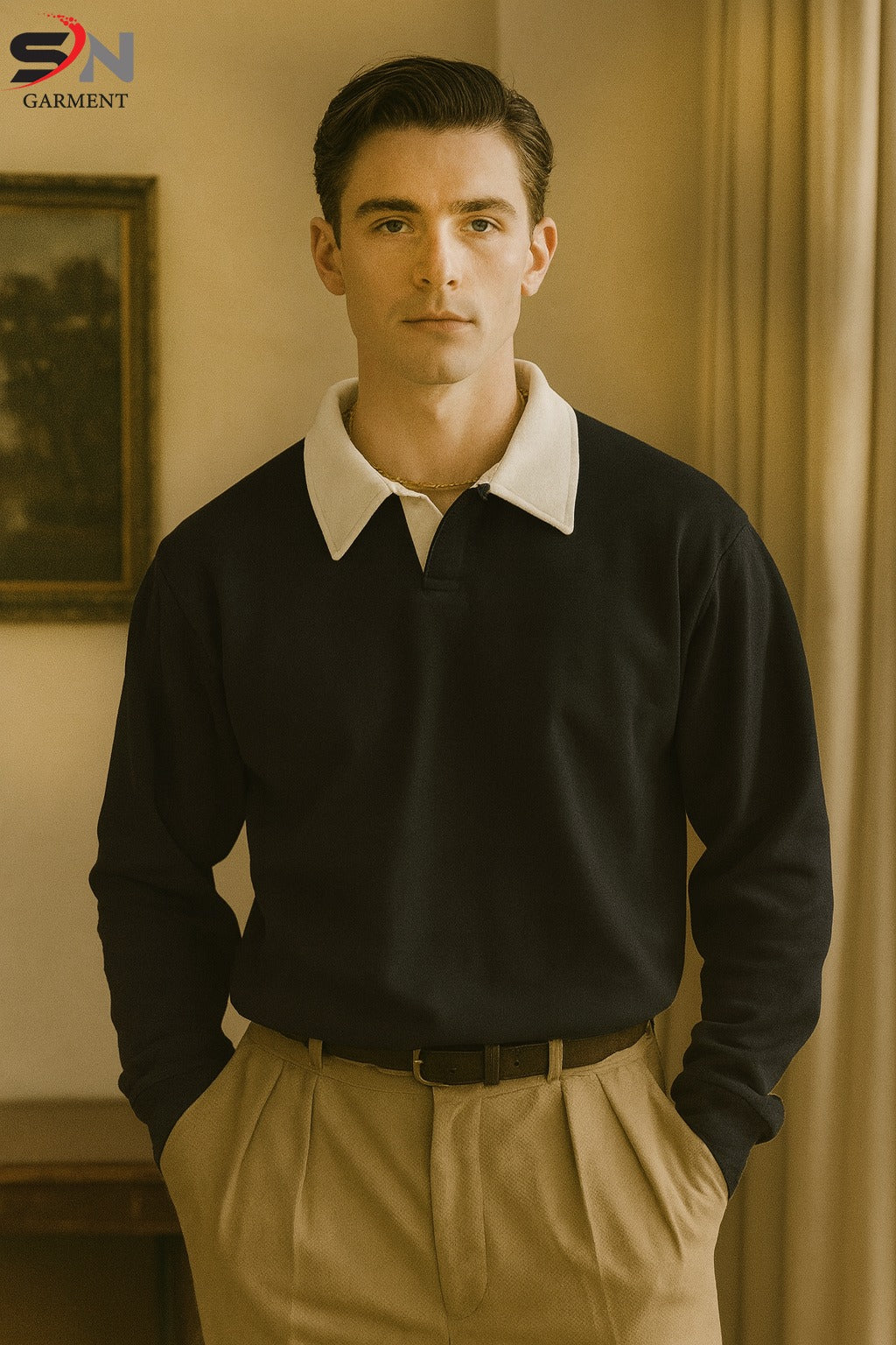 Black Polo Sweatshirt For Men’s & Boys