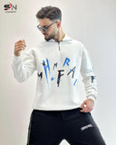 Mock Neck Zipper letter Printed Winter SweatShirt For Mens & Boys (SN72)