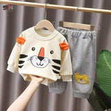 White Lion Printed Winter Kids Track Suit Fabric Fleece