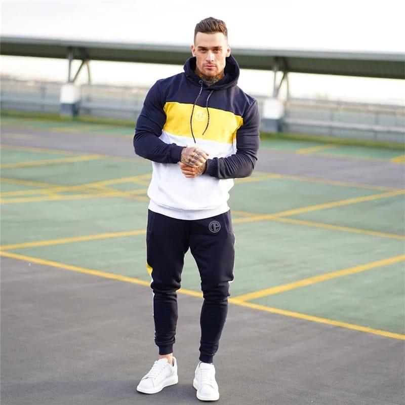 Contrast Panel Winter Tracksuit For Mens & Boys