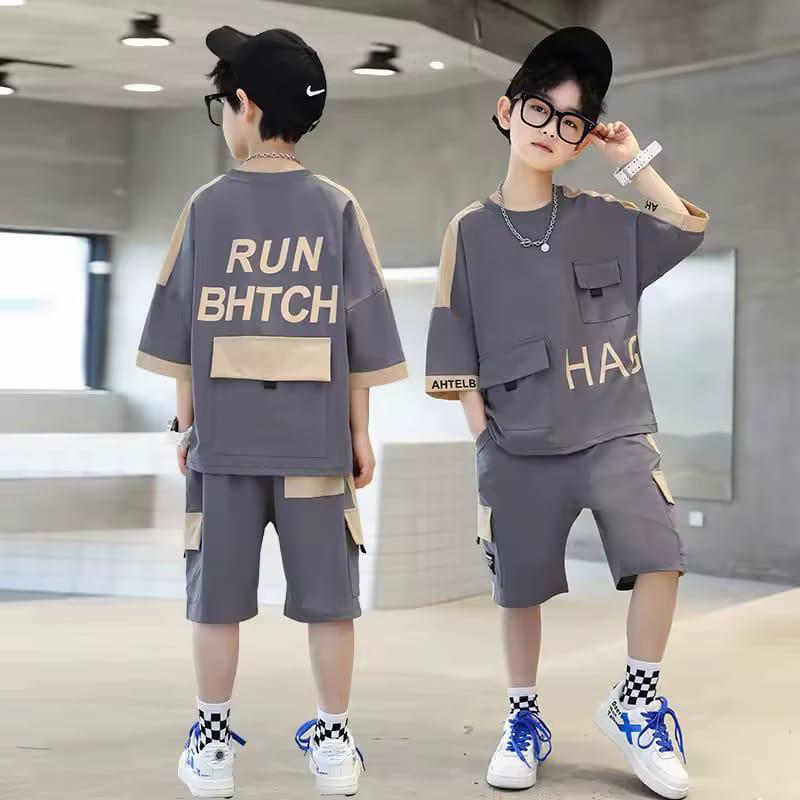 Baggy Pocket Design Kids Track Suit