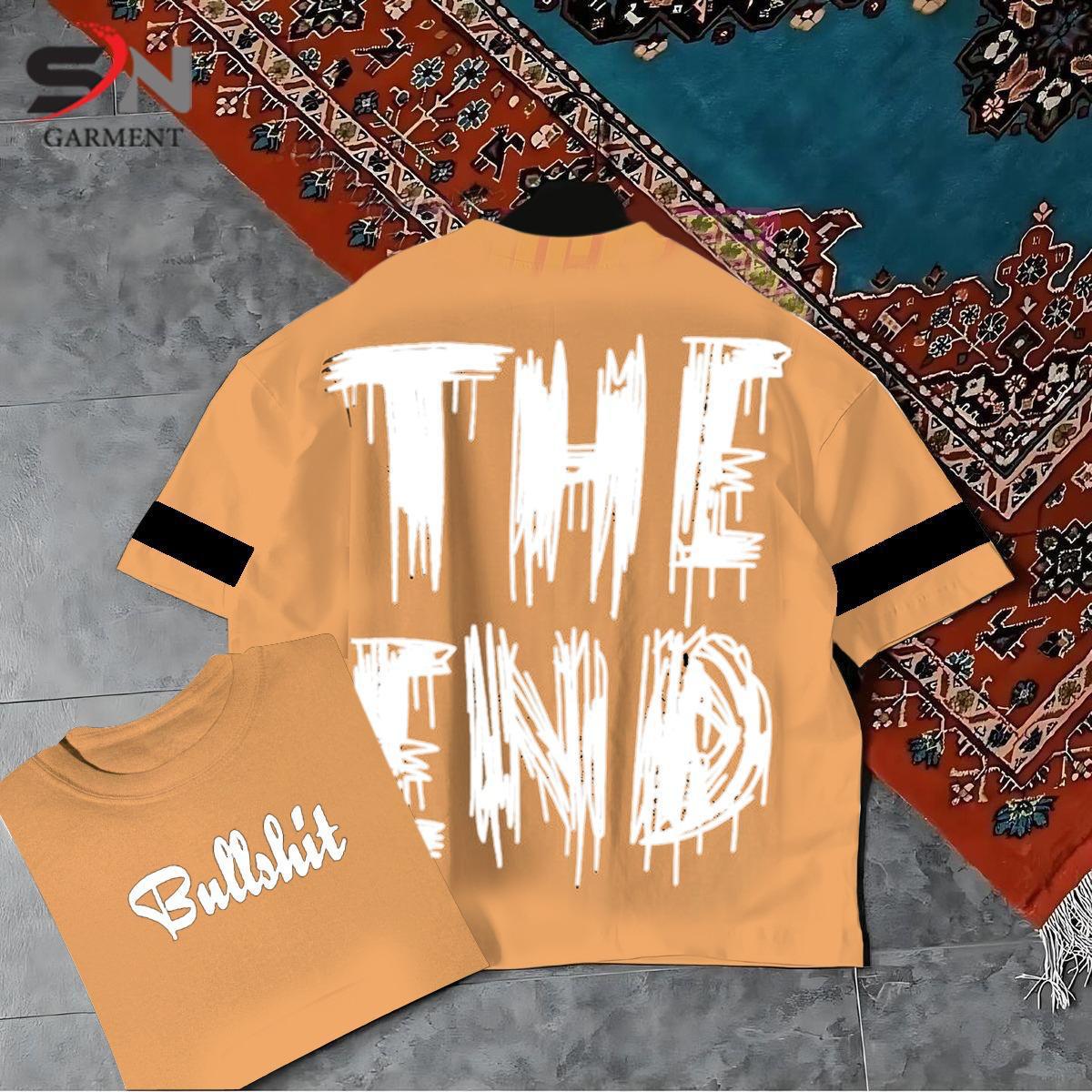 The End Printed Drop Shoulder T-Shirt For Mens & Boys (SN023)